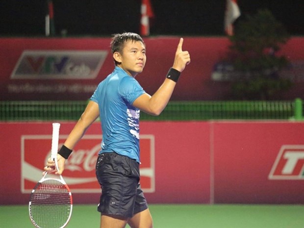 Ly Hoang Nam secures his berth in the M15 Sharm El Sheikh tennis tournament's semi-final on Feb 28 in Egypt. (Photo of VTF)
