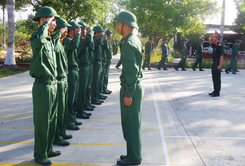 Tiểu đoàn 1, Trung đoàn 738 bước vào huấn luyện chiến sĩ mới