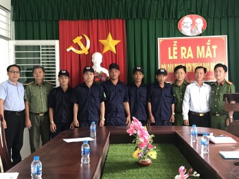 Long An: Ra mắt đội Dân phòng phòng, chống tội phạm KCN Thuận Đạo mở rộng