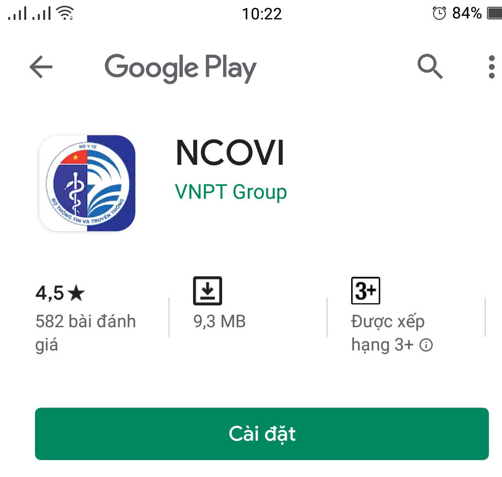 Ứng dụng khai báo sức khỏe toàn dân NCOVI dành cho người Việt Nam