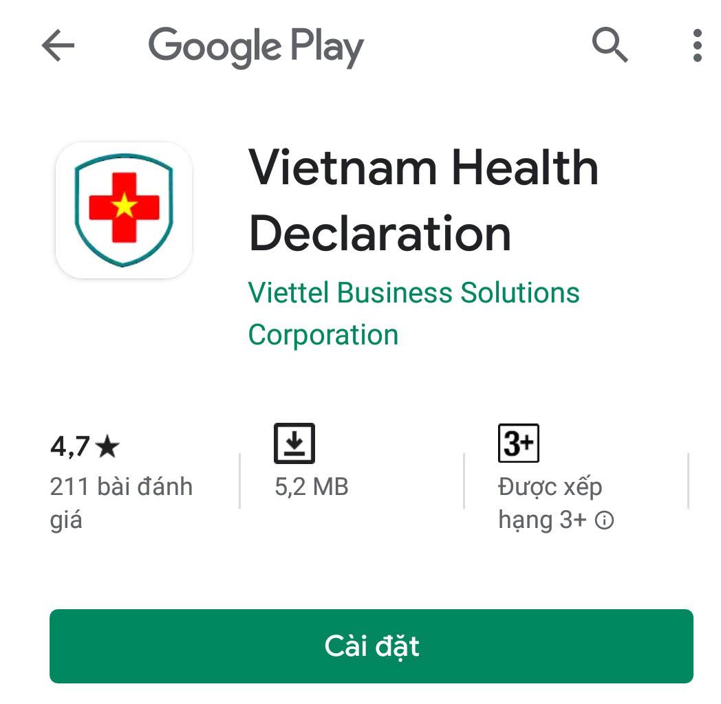 Ứng dụng Vietnam Health Declaration được xây dựng và ra mắt nhằm hỗ trợ việc phòng, chống lây lan dịch bệnh Covid-19