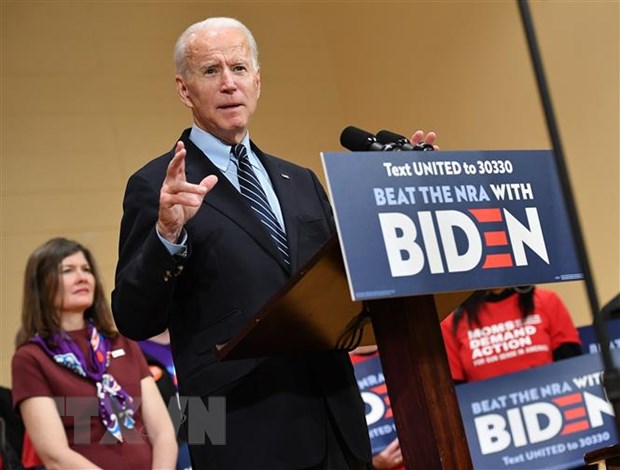 Cựu Phó Tổng thống Mỹ Joe Biden trong chiến dịch vận động tranh cử chức ứng viên Tổng thống của đảng Dân chủ. (Ảnh: AFP/TTXVN)