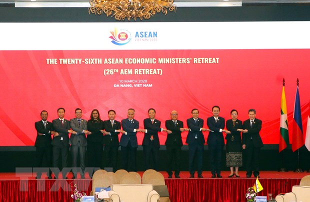 Hội nghị Bộ trưởng Kinh tế ASEAN hẹp lần thứ 26 tại Đà Nẵng, tháng 3/2020. (Ảnh: Trần Lê Lâm/TTXVN)