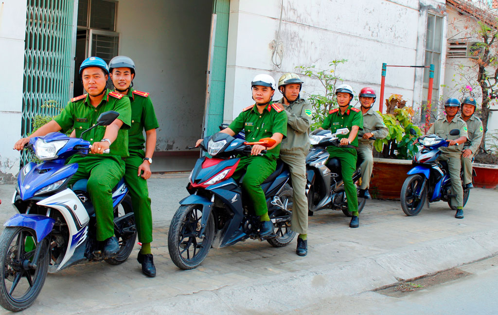 Công an thị trấn thường xuyên ra quân tăng cường tuần tra, kiểm soát phòng, chống tội phạm, bảo đảm an ninh, trật tự 