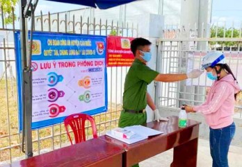 Công an Cần Đước: Tích cực phòng, chống dịch bệnh Covid-19