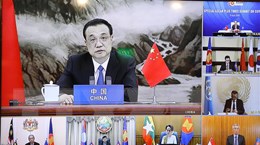 Thủ tướng Trung Quốc Lý Khắc Cường phát biểu. (Ảnh: Thống Nhất/TTXVN)