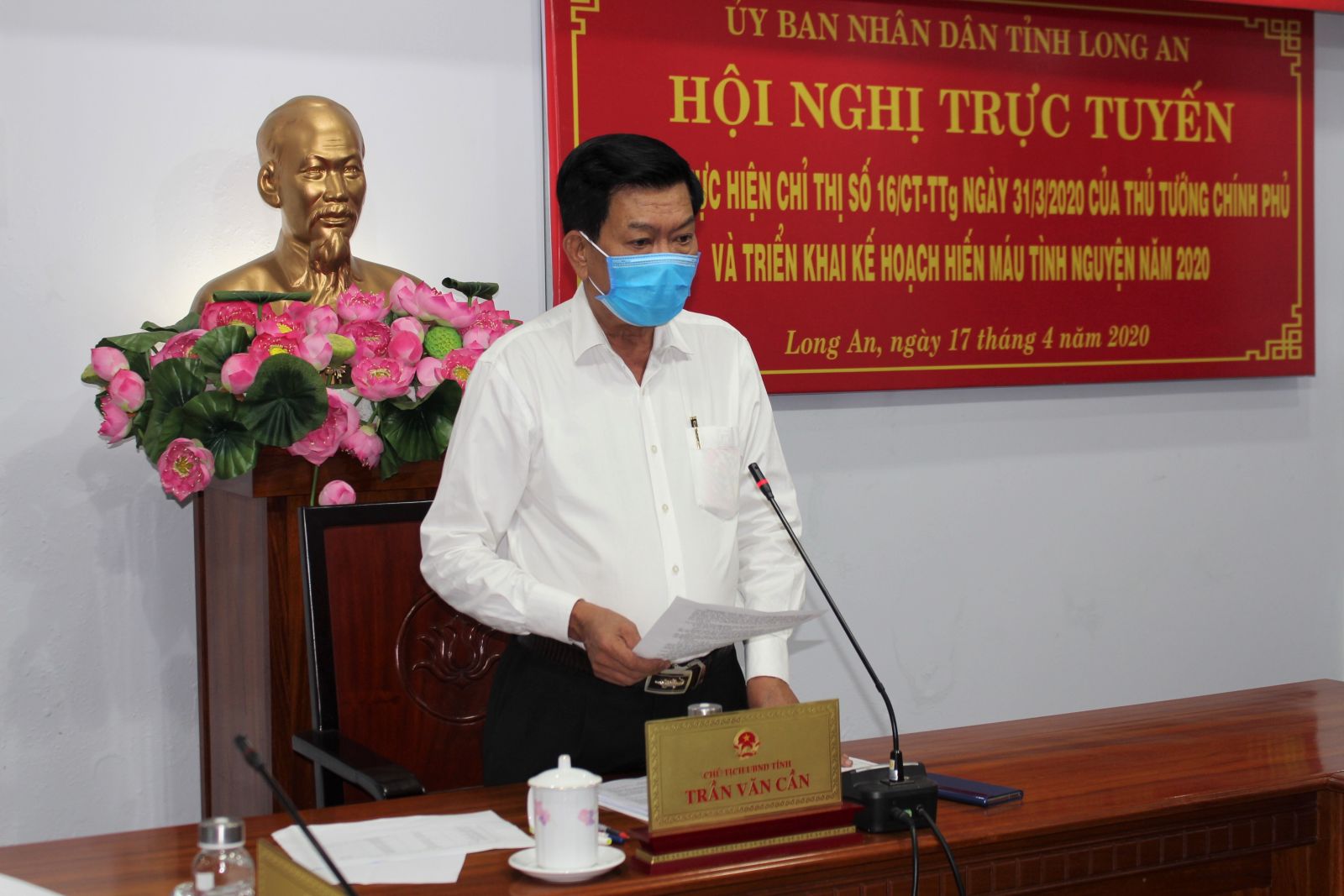 Long An continues to drastically prevent and control Covid-19 Chairman of Long An People's Committee - Tran Van Can proposed that all levels, sectors, localities and each citizen should seriously implement measures to prevent and control Covid-19 pandemic