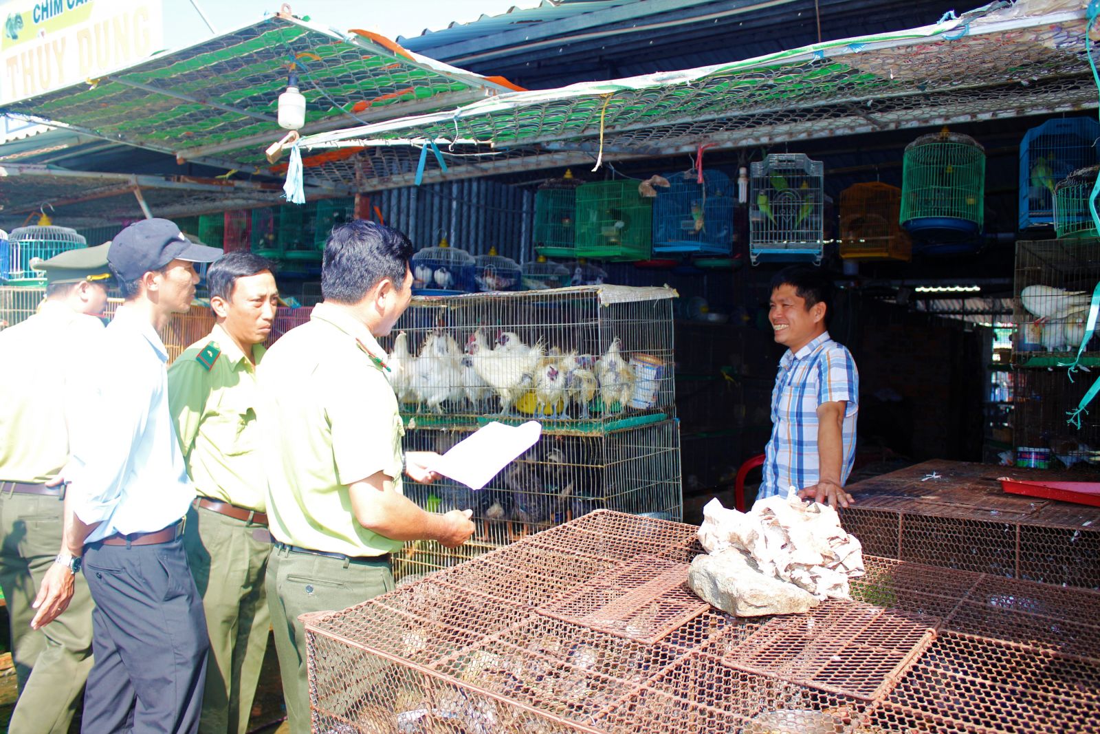 Thường xuyên thông tin, tuyên truyền kết hợp kiểm tra, nhắc nhở các hộ kinh doanh về việc mua bán các loài động vật có nguồn gốc hoang dã