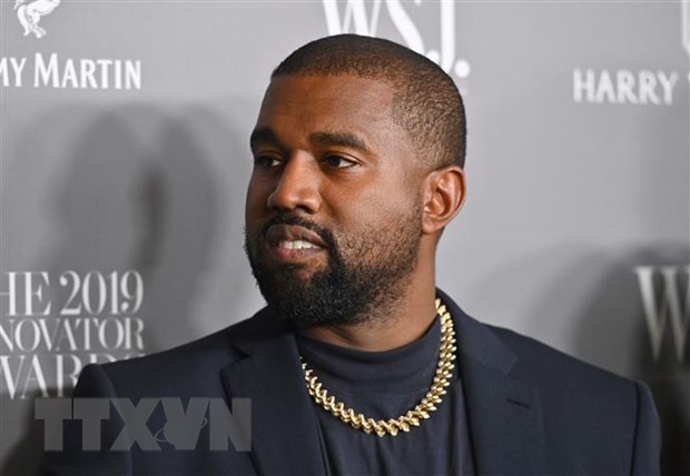 Siêu sao Kanye West tham dự một sự kiện ở New York, Mỹ. (Ảnh: AFP/TTXVN)