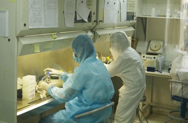 Number of COVID-19 cases remains unchanged over last two days Staff members of the Ho Chi Minh City Pasteur Institute test samples to seek SARS-CoV-2, the virus that causes COVID-19 (Photo: VNA)