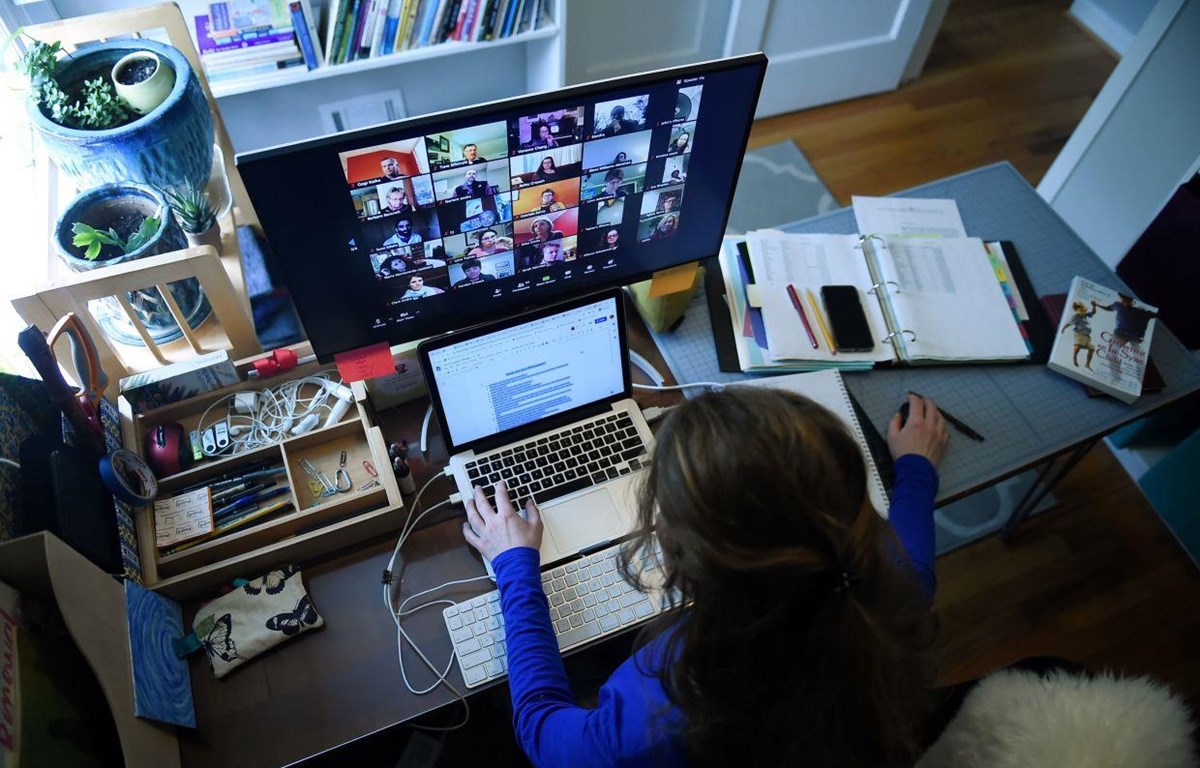 Ứng dụng họp trực tuyến Zoom. (Nguồn: AFP)