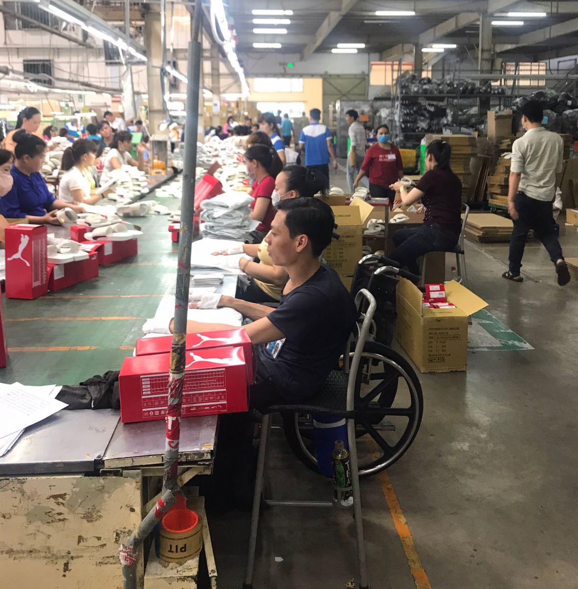 Lao động khuyết tật làm việc tại Cty Jia Hsin
