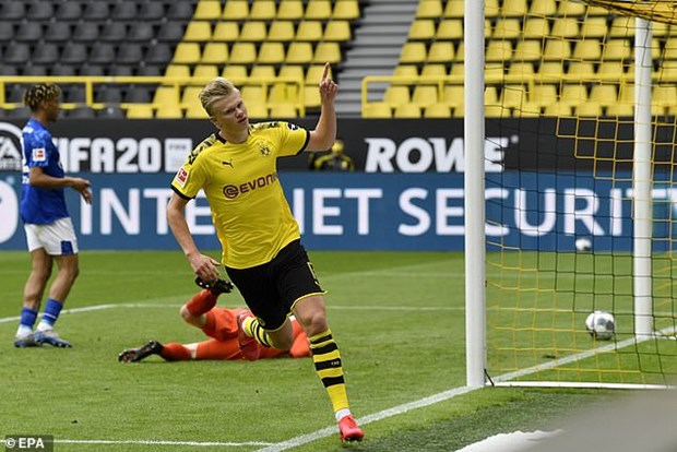 Haaland tiếp tục lập công giúp Dortmund chiến thắng