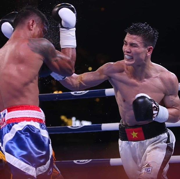 Boxer Nguyen Van Duong of Vietnam at the Victory 8 event last October in Hanoi. (Photo courtesy of Nguyen Van Duong)