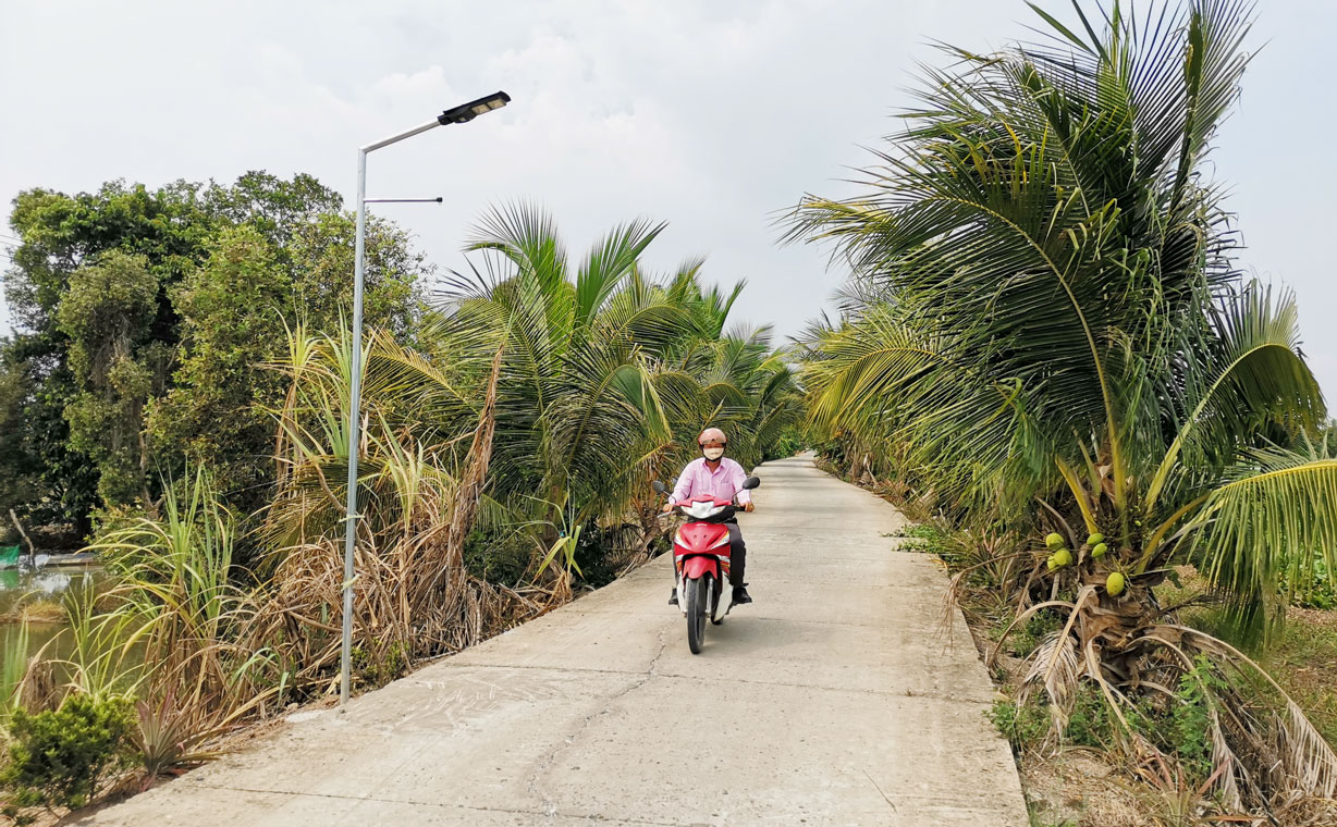 Cầu Kênh Km52, xã Tân Lập, được xây mới kiên cố, rộng rãi