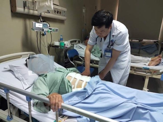 Bệnh nhân điều trị tại Bệnh viện Hữu nghị. (Ảnh: PV/Vietnam+)