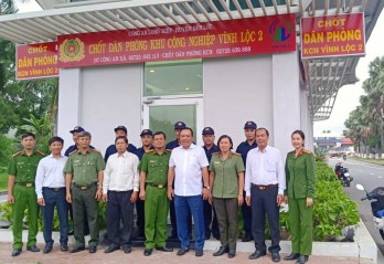 Ra mắt đội dân phòng đảm bảo an ninh, trật tự trong Khu công nghiệp Vĩnh Lộc 2