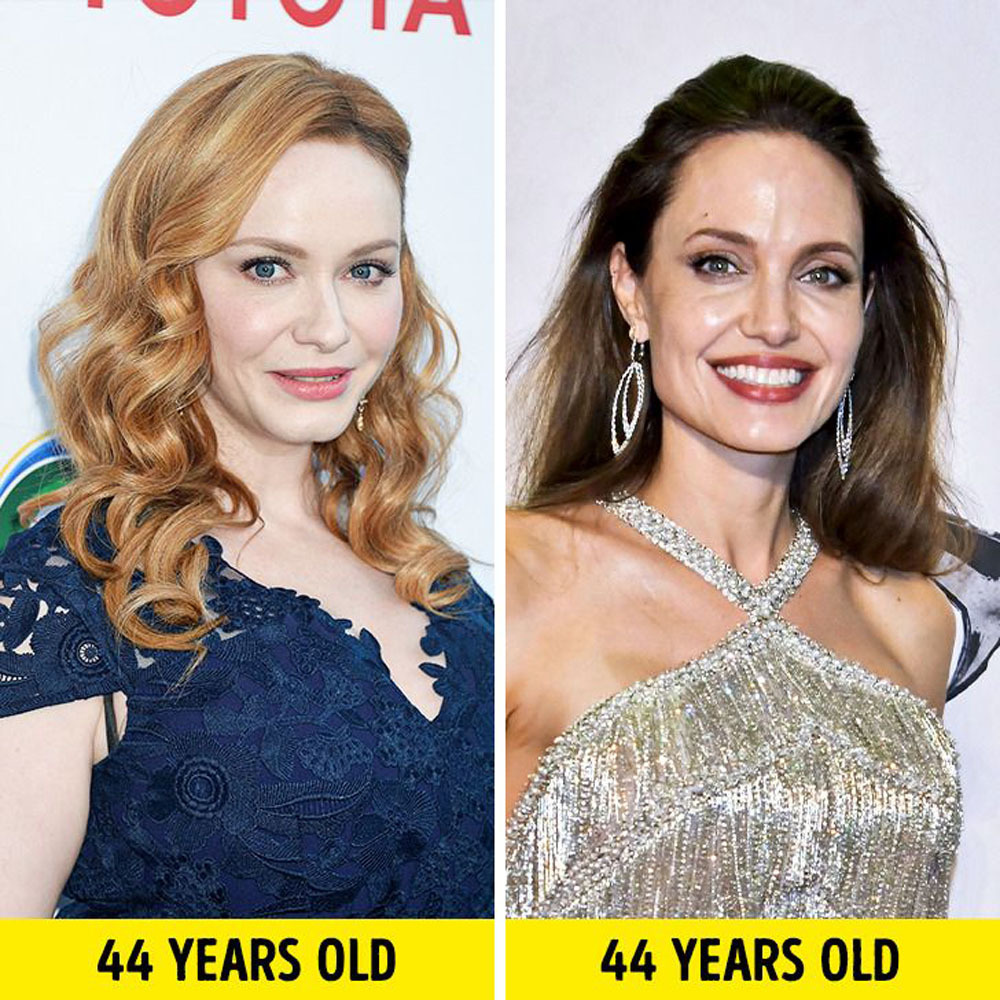 Hai nữ diễn viên cùng tuổi nhưng khác biệt về sự trẻ trung.