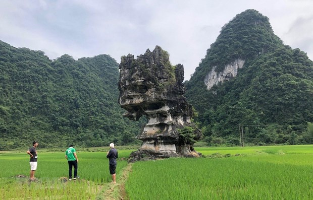 UNESCO experts laud status of Cao Bang global geopark A heritage site in Cao Bang's Trung Khanh district (Photo: VNA)