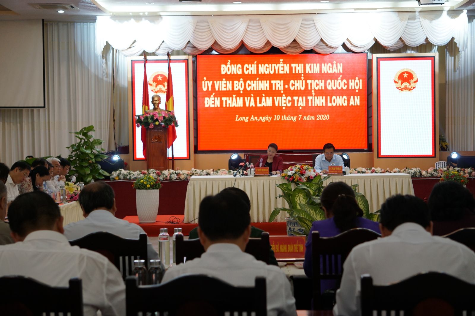 Delegates attend the meeting