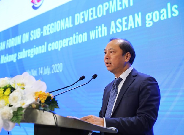 Deputy Minister of Foreign Affairs Nguyen Quoc Dung, head of the SOM ASEAN Vietnam (Photo: VNA)
