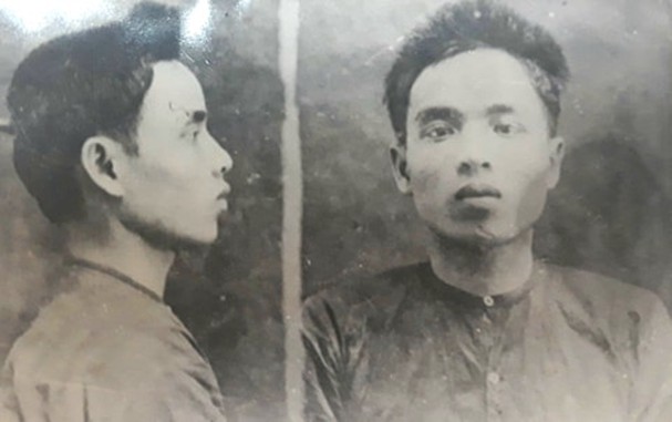 Đồng chí Nguyễn Duy Trinh trong thời gian bị tù đày. Ảnh do mật thám Pháp chụp, lưu tại Cục Hồ sơ nghiệp vụ an ninh.