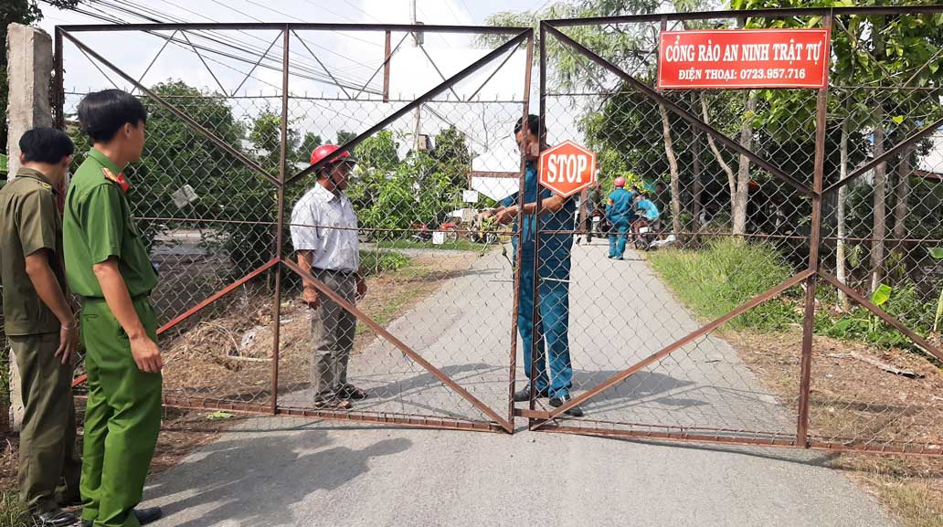Mô hình Cổng rào an ninh, trật tự của xã Thạnh Hưng được nhân dân đồng tình hưởng ứng