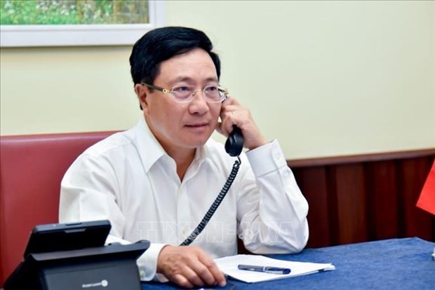 Deputy PM holds phone talks with Korean Foreign Minister Deputy Prime Minister and Foreign Minister Pham Binh Minh (Photo: VNA)