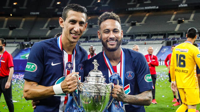 Di Maria và Neymar cùng ăn mừng