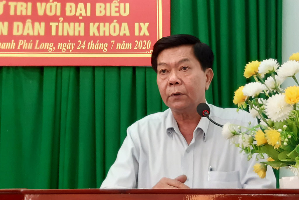 Chairman of Long An People's Committee - Tran Van Can meets voters in Chau Thanh district Chairman of the Provincial People's Committee - Tran Van Can meets voters of Chau Thanh district