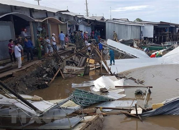 Ca Mau plans over 827 million USD for climate change response landslide scene in Ca Mau (Photo: VNA)