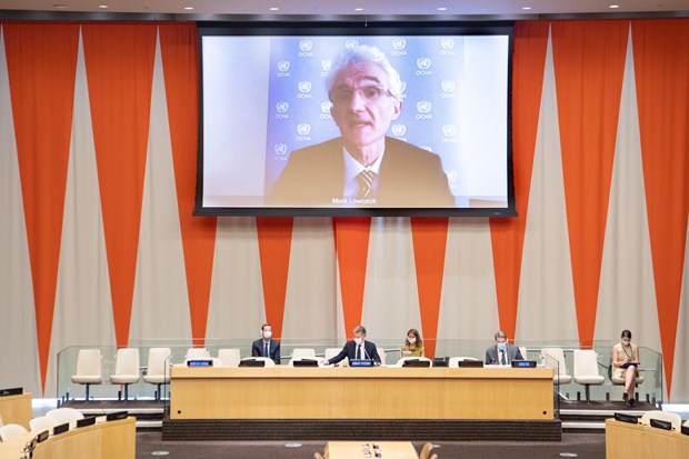 Under-Secretary-General for Humanitarian Affairs and Emergency Relief Coordinator Mark Lowcock speaks at the UN Security Council meeting on Yemen on July 28 (Photo: VNA)