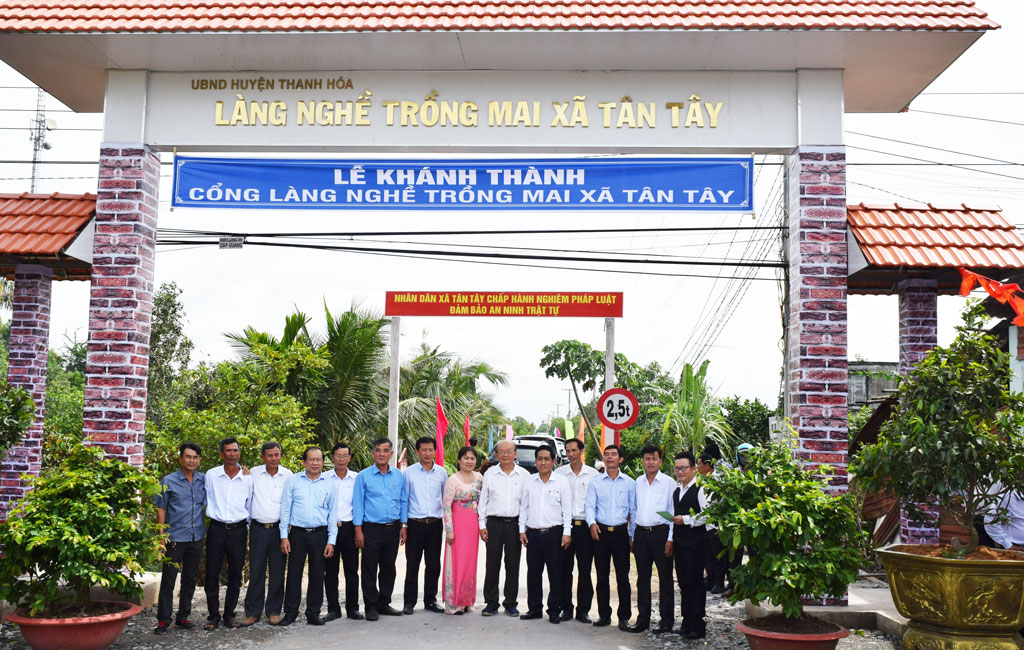 The gate of Tan Tay village growing apricot blossom is naugurated