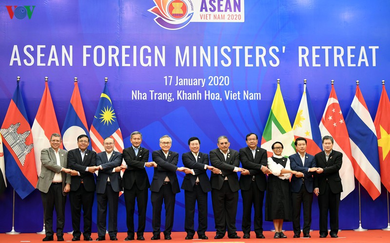 Các Bộ trưởng Ngoại giao ASEAN tại hội nghị hẹp Bộ trưởng Ngoại giao ASEAN ở Nha Trang, Khánh Hòa hồi tháng 1/2020.