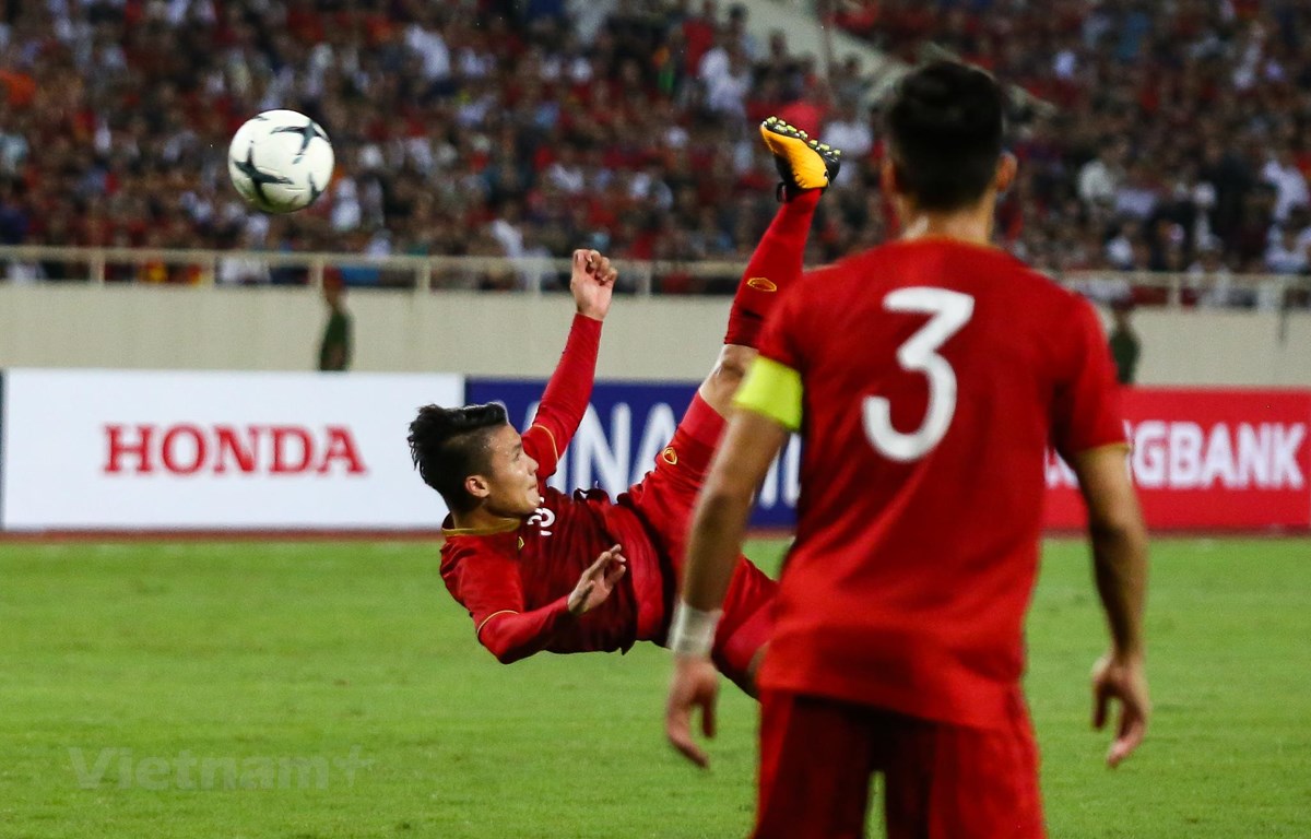 Tuyển Việt Nam đối đầu Malaysia trên sân khách ngày 13/10 tới ở vòng loại World Cup 2022. (Ảnh: Nguyên An/Vietnam+)
