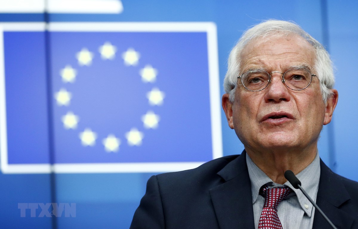 Đại diện cấp cao EU về chính sách an ninh và đối ngoại Josep Borrell tại cuộc họp ở Brussels, Bỉ. (Ảnh: AFP/TTXVN)