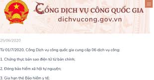 Cổng dịch vụ công Quốc gia