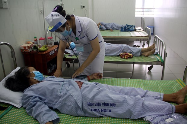 Bệnh viện Đa khoa Vĩnh Đức, tỉnh Quảng Nam, xác nhận đang điều trị cho 3 bệnh nhân nghi ngộ độc thực phẩm do nhiễm vi khuẩn clostridium botulinum từ thực phẩm pate Minh Chay. (Ảnh: Trịnh Bang Nhiệm/TTXVN)