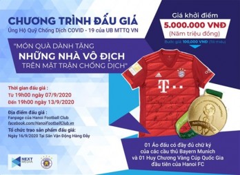 Next Media, Hanoi FC launch auction to support COVID-19 fight