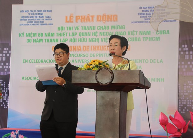 Painting contest marks Vietnam-Cuba diplomatic ties At the launching ceremony (Photo: VNA)
