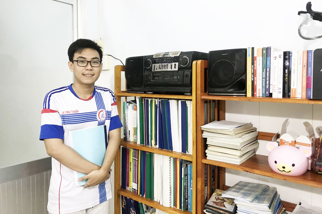 Trần Minh Thuận luôn nỗ lực học tập để trở thành người có ích cho xã hội