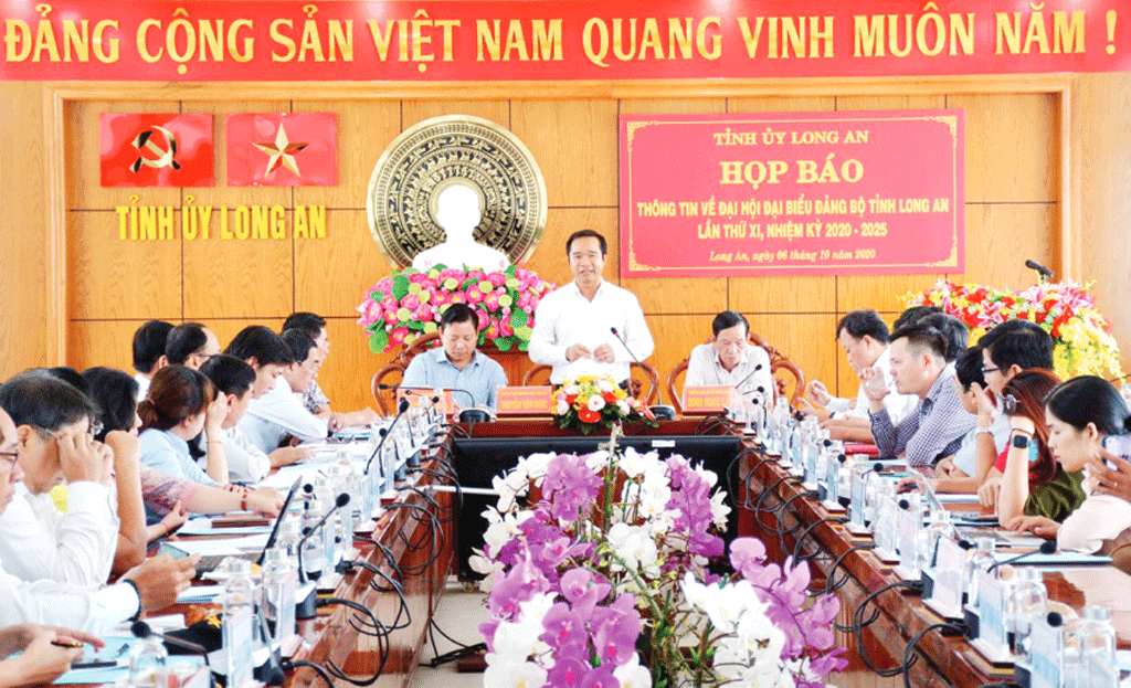 Phó Bí thư Thường trực Tỉnh ủy - Nguyễn Văn Được chủ trì họp báo thông tin Đại hội Đại biểu Đảng bộ tỉnh lần thứ XI, nhiệm kỳ 2020-2025