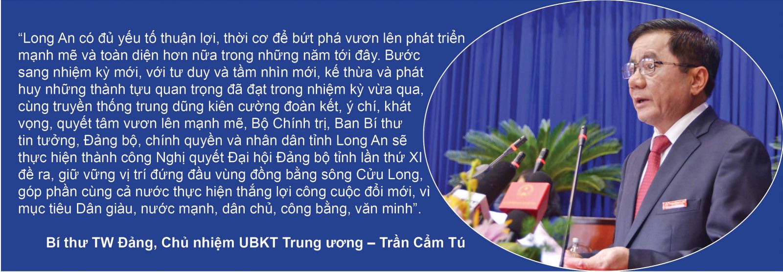 Toàn cảnh Đại hội đại biểu Đảng bộ tỉnh Long An khóa XI, nhiệm kỳ 2020-2025