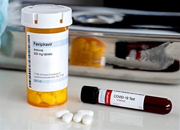 Thuốc điều trị cho bệnh nhân COVID-19 có chứa hoạt chất favipiravir. (Ảnh: ANI/TTXVN)