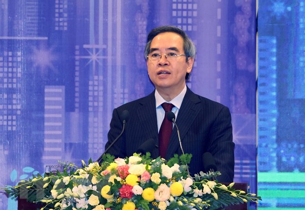 Ông Nguyễn Văn Bình, Uỷ viên Bộ Chính trị, Bí thư Trung ương Đảng,Trưởng Ban Kinh tế Trung ương phát biểu khai mạc. (Ảnh: Thống Nhất/TTXVN)