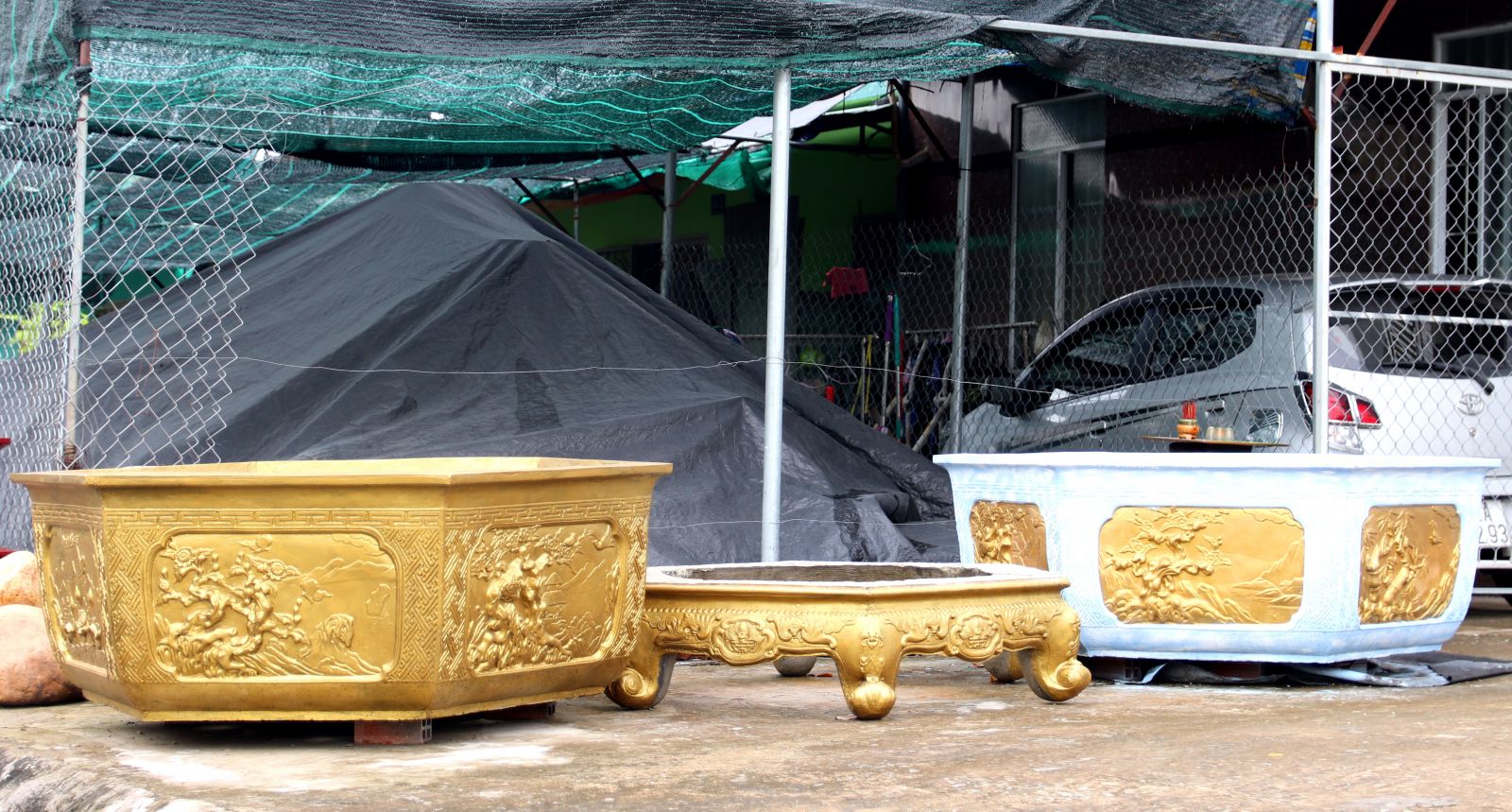 Nghề làm chậu kiểng vào mùa tết
