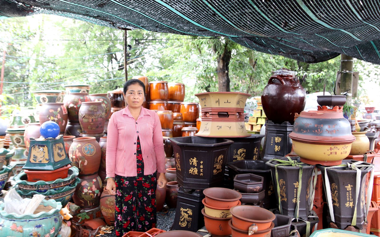 Nghề làm chậu kiểng vào mùa tết