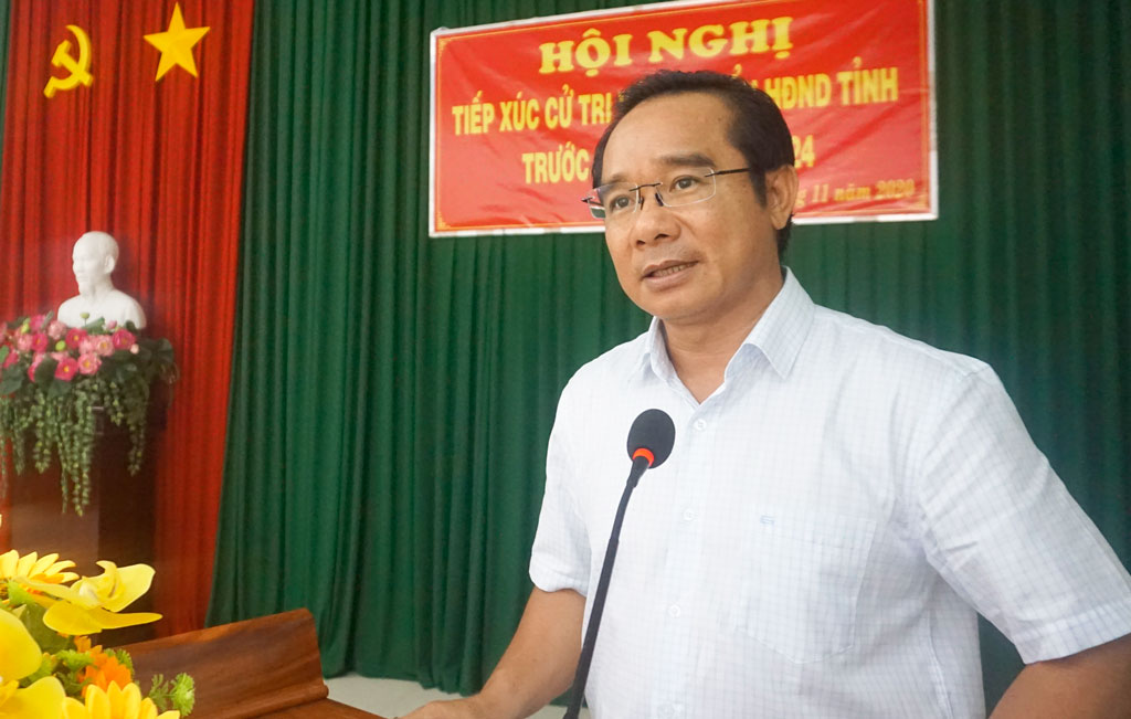 Secretary of the Provincial Party Committee, Chairman of the Provincial People's Council - Nguyen Van Duoc recognized and received enthusiastic opinions and responsibilities of the voters