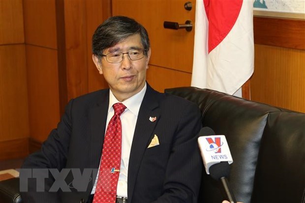 Đại sứ Nhật Bản tại ASEAN Chiba Akira. (Ảnh: Hữu Chiến/TTXVN)
