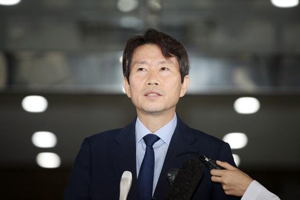 Bộ trưởng Thống nhất Hàn Quốc Lee In-young. (Ảnh: Yonhap)